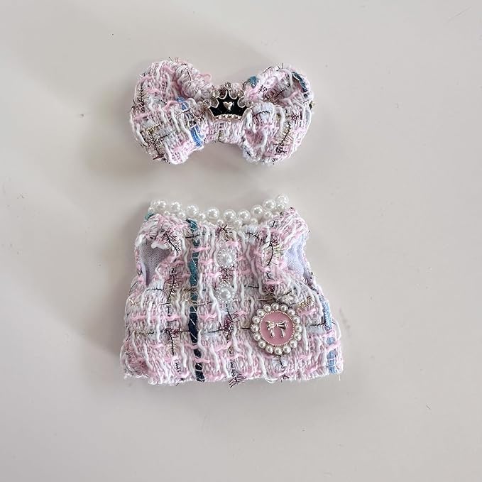 17cm Doll Clothes - Dress for fugler Doll,Luxury Chic Style Set for 5.19-6.7in Dolls,Dolls Outfit Stylish Clothes -Black Heart Design with Rhinestones,Outfit Clothing Set (Style-L)