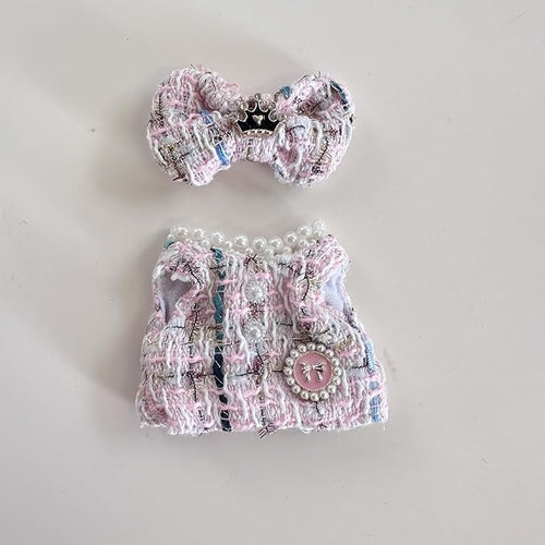 17cm Doll Clothes - Dress for fugler Doll,Luxury Chic Style Set for 5.19-6.7in Dolls,Dolls Outfit Stylish Clothes -Black Heart Design with Rhinestones,Outfit Clothing Set (Style-L)