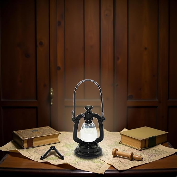 Black Decoration Accessories, 1:12 Dollhouse Miniature Scene Model Hurricane Lantern Play, Accessories (23 x 43 mm),Decorations,This Product is not Suitable for Children Under 12
