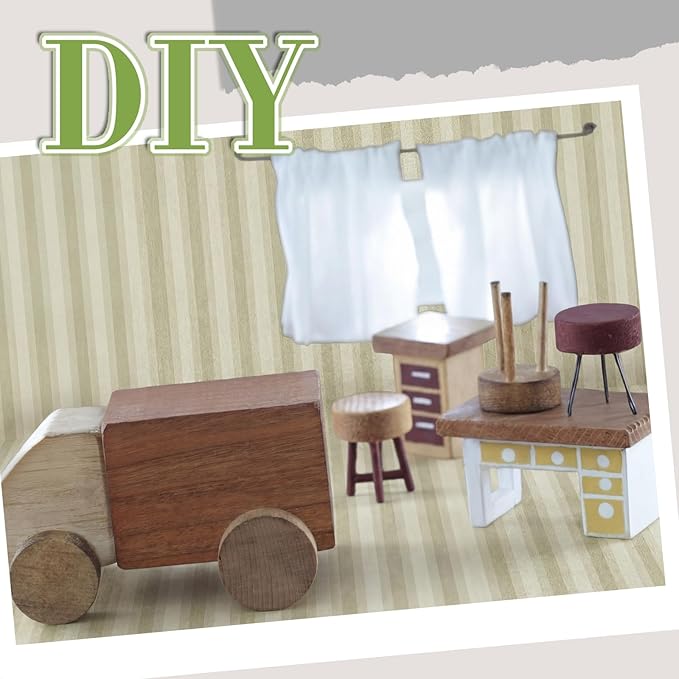 Flutesan 12 Pcs Miniature Dollhouse Wallpaper and Flooring Peel and Stick Mini DIY Self Adhesive Dollhouse Accessories 8.27 x 11.69 Inch (Vintage Stripes)