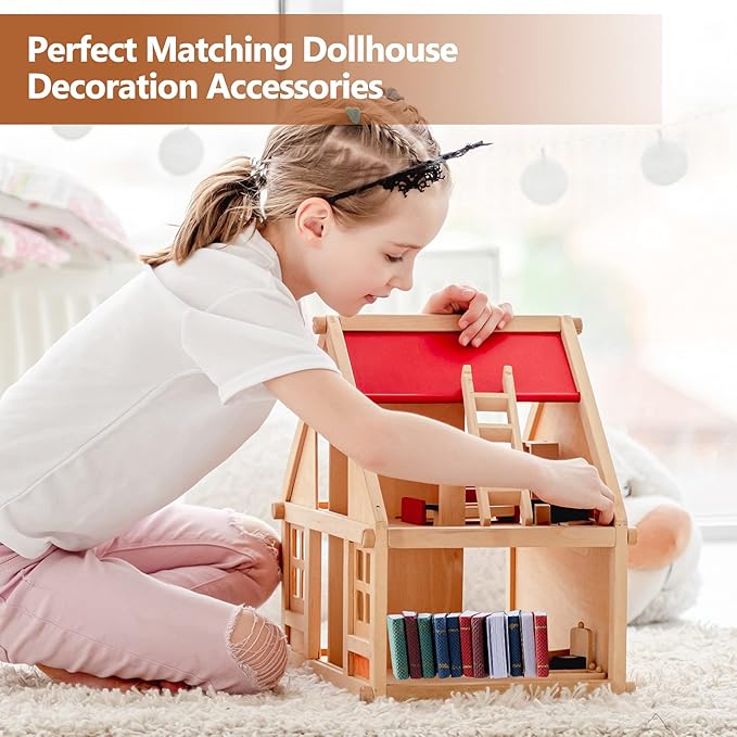 Sumind 20 Pieces 1:12 Scale Miniatures Dollhouse Books Assorted Miniatures Dollhouse Mini Books Decoration Accessories Doll Toy Supplies (Solid Style)