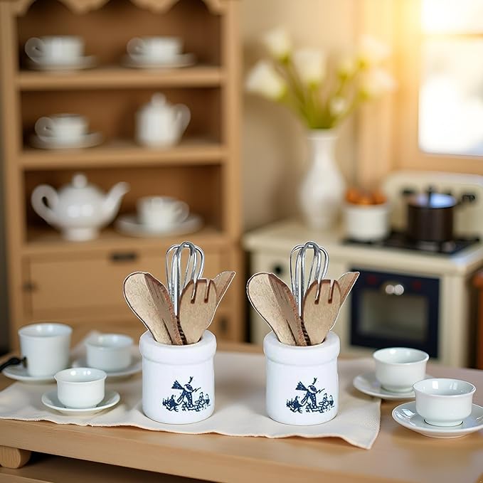 2Pcs 1/12 Miniature Kitchen Utensils Dollhouse Decoration Accessories, Décor, Decorations