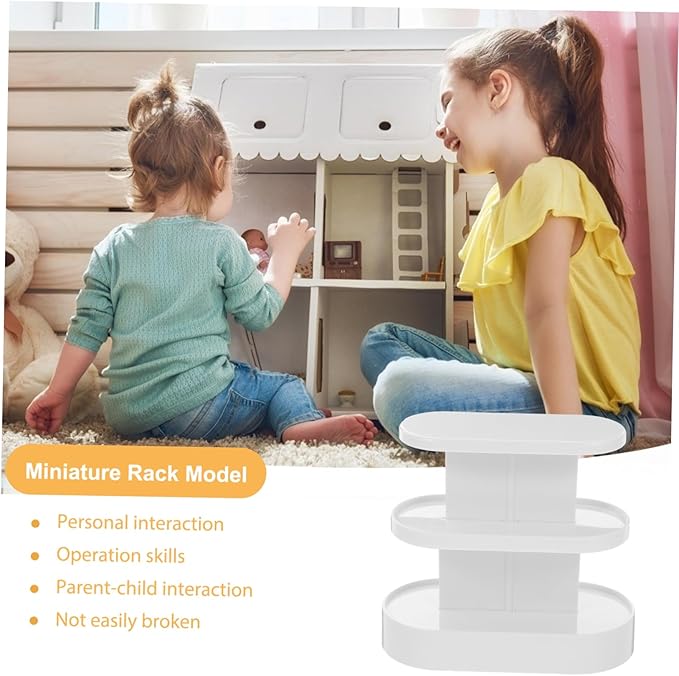 Miniature Storage Rack for Doll House Display Shelf for Miniature Decor for Scale Accessories Great for Mini Flowers and Potted Plants
