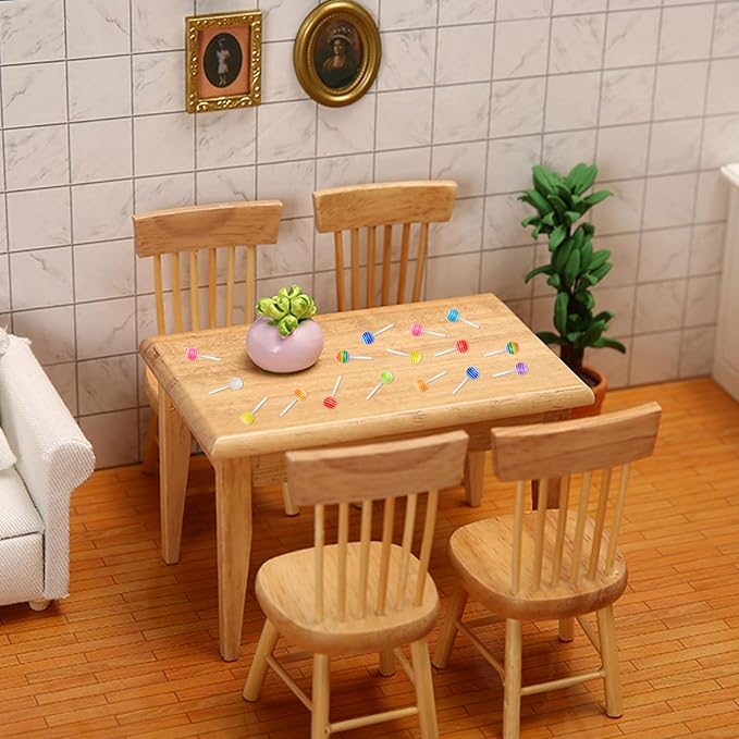 200 PCS Mini Resin Lollipop Figurines for Crafts Luminous Tiny Resin Animal Miniature Things for Dollhouse Fairy Garden Micro Landscaping Decoration Cake Toppers Decor