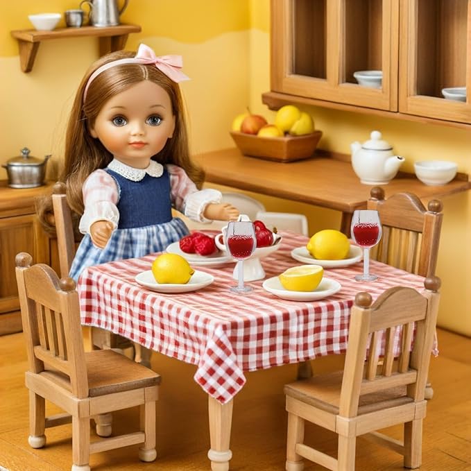 TOYANDONA 10pcs Miniature Dollhouse Wine Glasses, 1:12 Miniature Wine Glasses Mini Dollhouse Cocktail s for Kitchen Accessories Decors