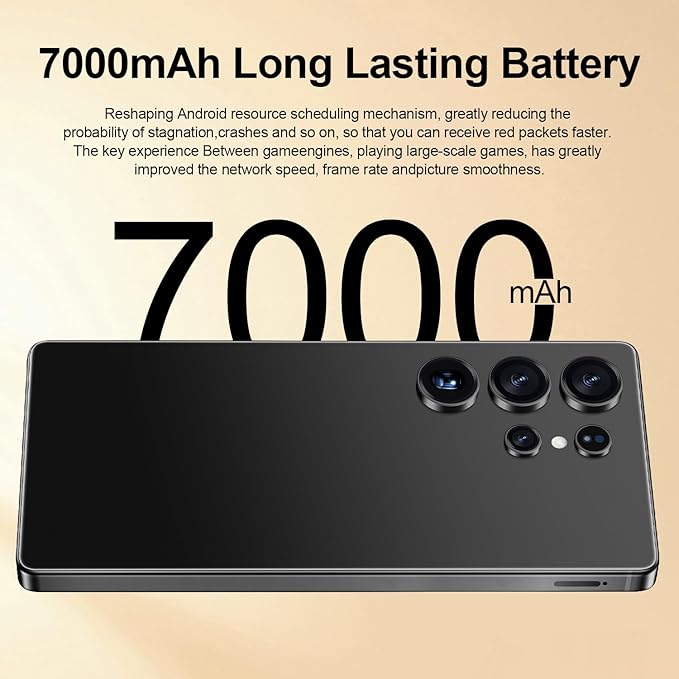 OEJBK I25 Ultra: Powerhouse 16GB/512GB, 2-Day 7000mAh Battery, Huge 6.99" Android 14 Phone w/Built-in Stylus - Your All-in-One Device The Superior Choice (Black)