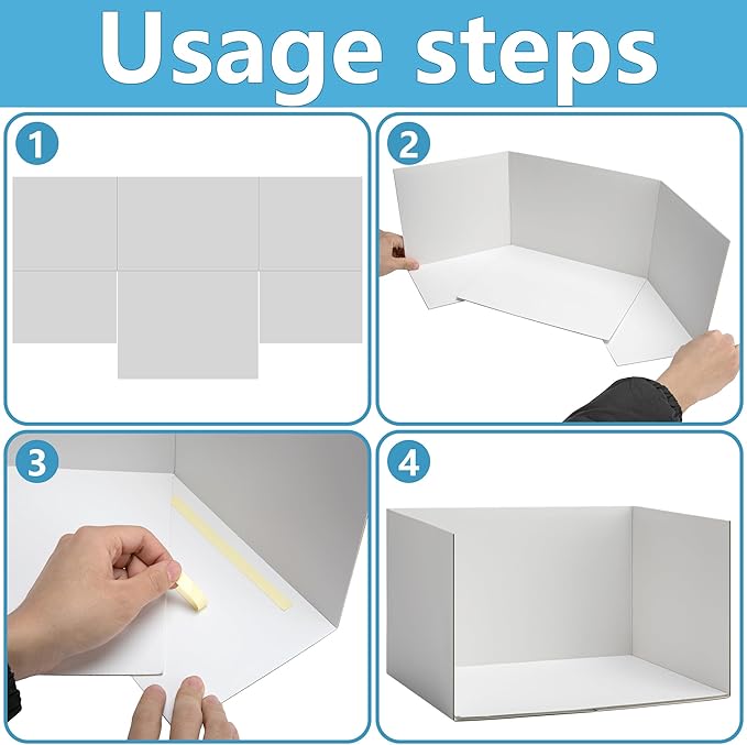 codree 6 Pcs Lengthen Cardboard Diorama Kit, 13 x 8.7 x 8.3 Inch Diorama Box for Display, Diorama Project Supplies Display Case with Double Sided Tapes for DIY Crafts Toys