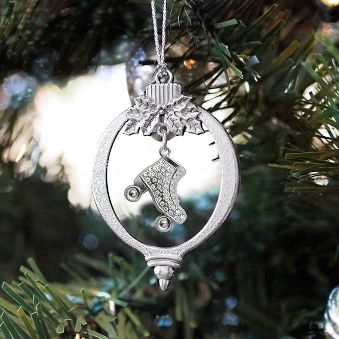 Inspired Silver - Roller Skate - Silver Christmas Ornament - Unique Charm Christmas Tree Ornament - Holiday Hanging Decoration