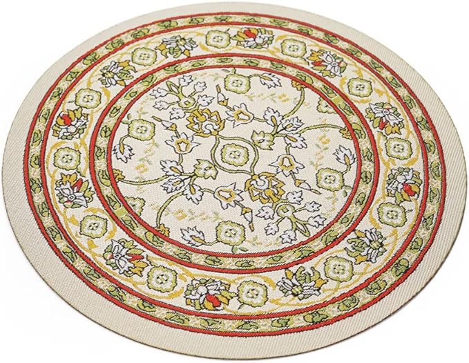 Odoria 1/12 Miniature Round Rugs and Carpet Dollhouse Decoration Accessories, Green