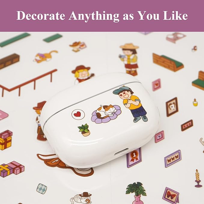 Extra Large Scene Sticker Set Include 4 Big Size 3D DIY Sticker with Background Card & Tweezer: Party Theme Isometric Miniature Creative Play Kit, Gifts for Teens Adult Stress Relief Pass Time
