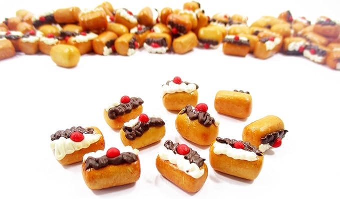 Dollhouse Miniature Food 10 French Cream Eclair 3574