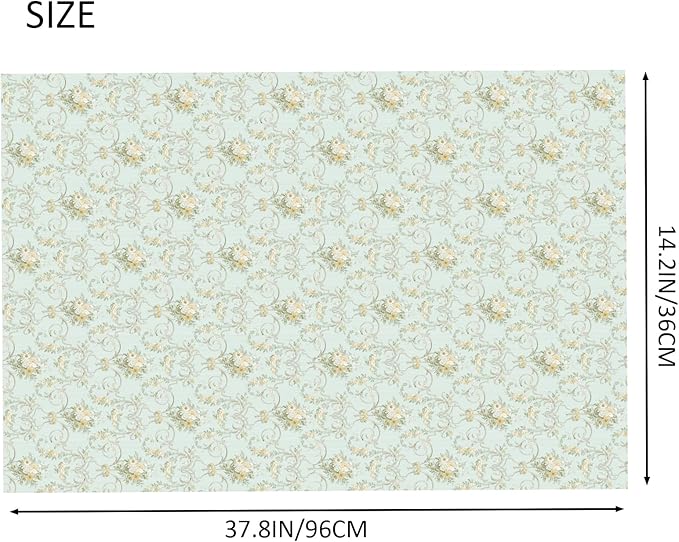 Miniature Dollhouse Accessories Wall Paper 18.9 * 28.34Inch - Wallpaper Self-Adhesive Fit for 1/12 1/6 Scale Decorative Stickers- Light Blue