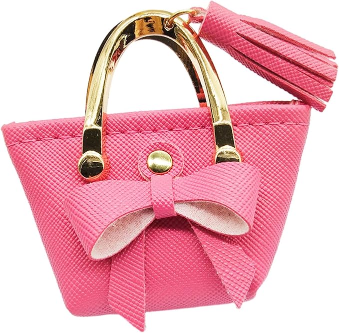 Milageto 1/6 Scale Dolls Handbag Doll Dress up Miniature Scene Decoration Miniature Tote Bag with Tie for 12 inch Dolls BJD Clothing, Rose Red