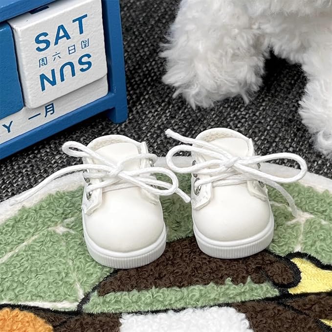 Compatible with Labubu Doll Shoes for 17cm Doll,Shoes Used for Labubu Accessories(DB-White)