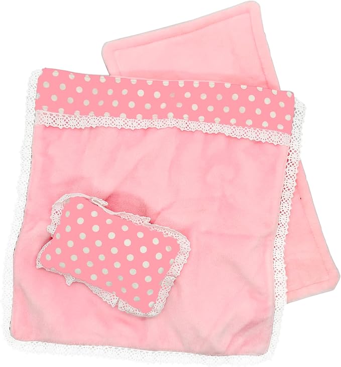 Baby Doll Accessories Doll Bedding Kit Playset Soft Blanket Mattress Pillow Fits 8-12 Inches Doll for Girls Dollhouse Gifts