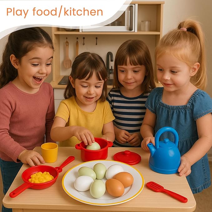 POPLAY 15PCS Wooden Fake Eggs, 3 Colors Wooden Chicken Eggs Faux Eggs for DIY Crafts Egg Painting Chicken Coop