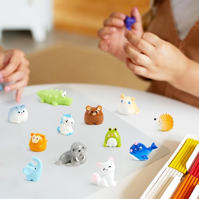 JOYIN 50 Pcs Mini Resin Animals Figures, Mix Resin Animals Figurines for Fairy Garden Accessories, Dollhouse Decorations, Slime Charms for Crafts, DIY Miniature Scenes, Halloween Party Favors
