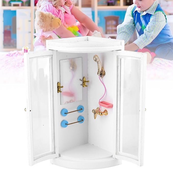 Miniature Wooden Shower Room Miniature Furniture Doll House Asseccories Doll House Furniture for Dollhouse