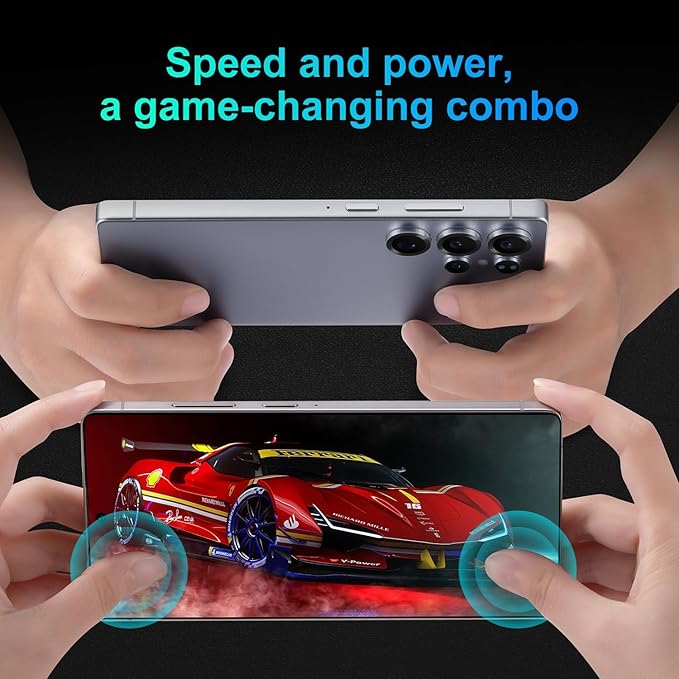 5G Unlocked Cell Phone,12+512GB Memory Android Phone,108MP Zoom Camera, Android 15 Smartphone,Build in G Pen, 6.8“ HD Screen,7000mAh Battery Life, Dual SIM/Face ID/GPS (Titanium Blue)