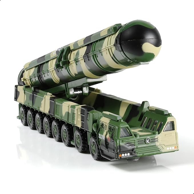 1/144 DF-41 Missile Launcher Car Model Alloy Die-cast Metal Army Military Fighting Vehicle Model Military Enthusiasts Collection or Gift (627205)