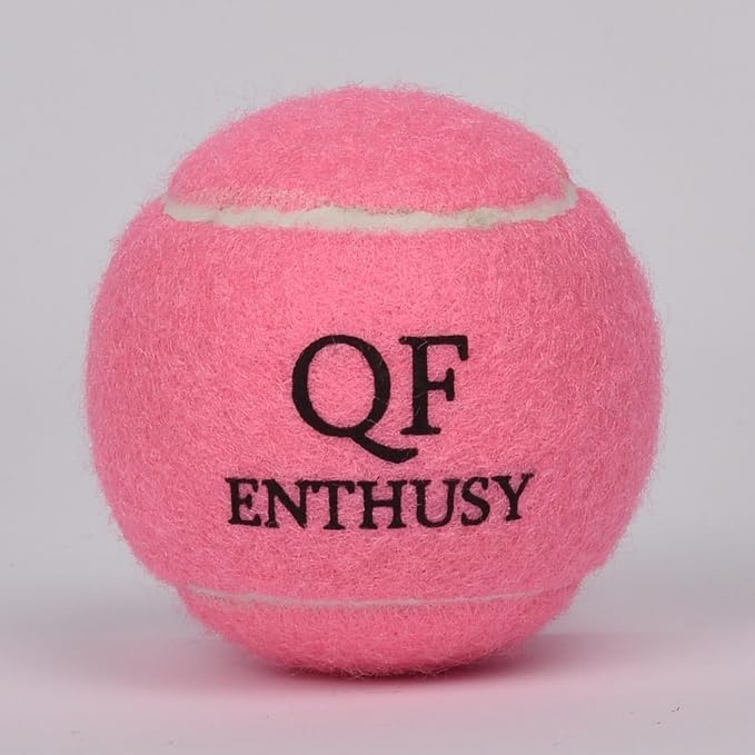 QF ENTHUSY Pink Tennis Balls, 3 Pack Colored Tennis, Suitable for Beginner, Training, Matches & Practice Sessions