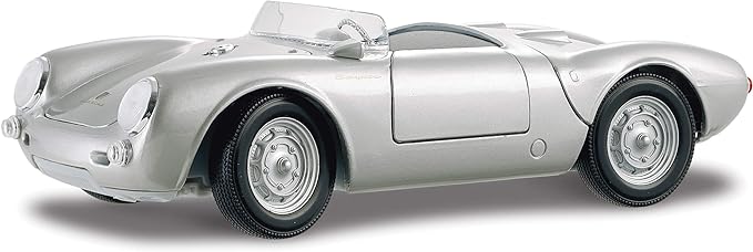 Maisto 1:18 Scale Porsche 550A Spyder Diecast Vehicle, Silver