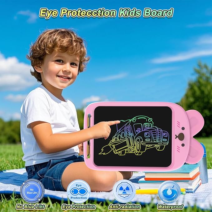 CHAFEGY 10 Inch LCD Writing Tablet, Erasable Doodle Board Toy, Cute Rabbit Drawing Pad for Kids Ages 2-6 - Educational Christmas Birthday Gift (Rabbit)