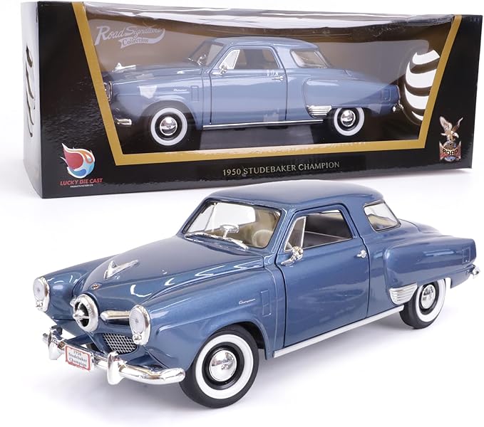 1950 Studebaker Champion 1/18 Scale Die-Cast Metal Model Premium Classic Vintage Alloy Collection Cars with Display Case, for Kids Men and Teens Dad 14+ Year