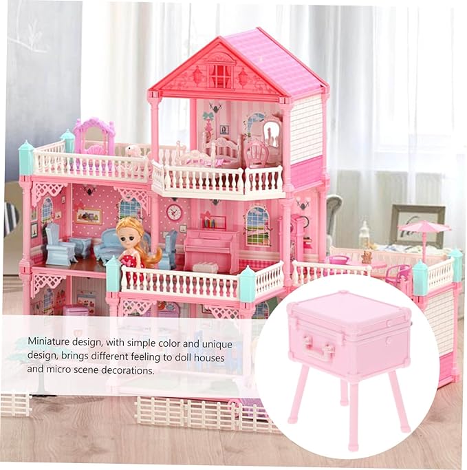 Garneck 1set Makeup Storage Box Model Dollhouse Decor Scale Cosmetics Organizer for Dollhouse Elegant Design Interior Compartments for Miniature Collectors
