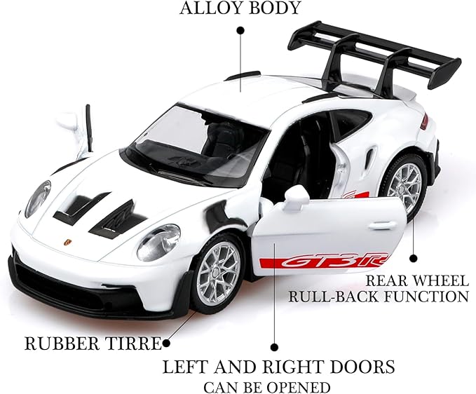 1/36 Scale Porsche 911 GT3 RS Diecast Car Models,Pull Back Vehicles Porsche 911 GT3 Toy Car,Cars Gifts for Boys Girls