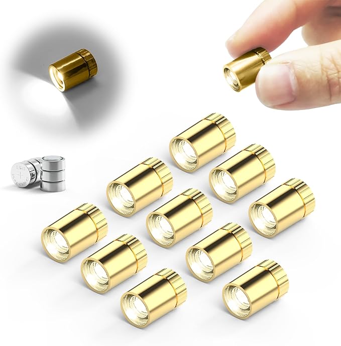 10 pcs Miniature Led Lights,Tiny Lights for Hand Craft/DIY,Miniature Lights Battery Powered, Dollhouse Light,Mini Lights for Toy Brick Building Blocks- 10 Pack (CoolWhite)