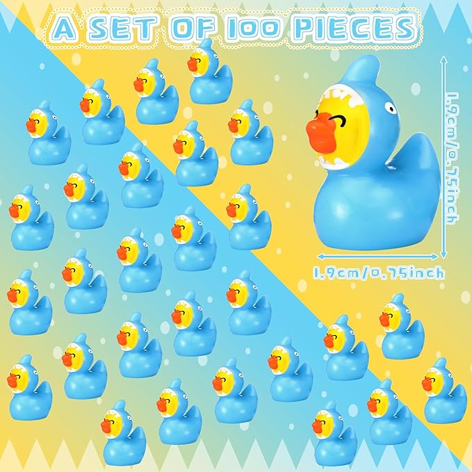50 Pcs Themed Ducks Resin Ducks Resin Party Decorations for Crafts Making DIY Miniature Landscape Micro Decor Gifts (Shark)