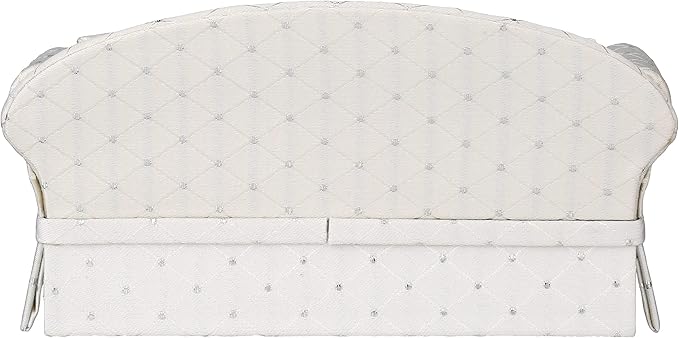 Dollhouse Sofa Couch, Upholstered Miniature Living Room Furniture Loveseat, Accessories for 6 inch Dolls, 1/12 Scale
