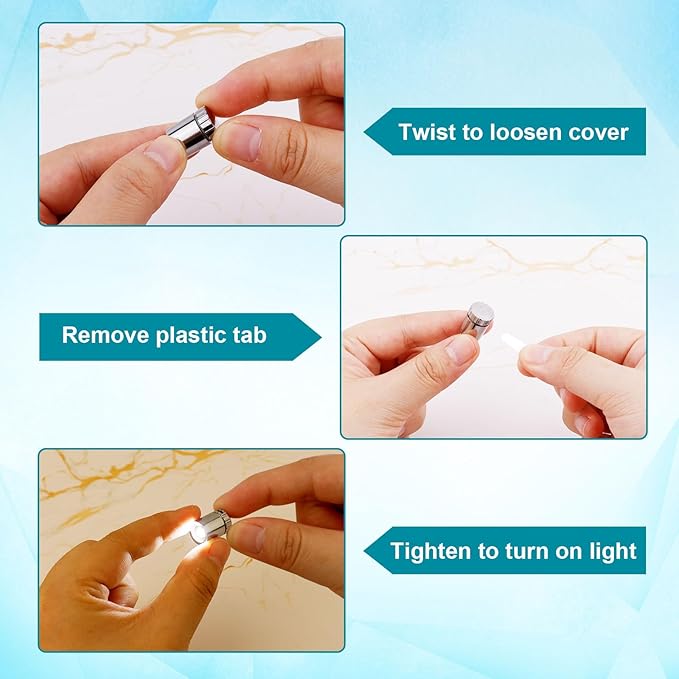 10pcs Micro Led Lights, Battery Powered Tiny Led Lights Small Mini Dollhouse Miniature Light for Paper Lantern Party Decoration Crafts Dollhouse Accessories (White Light)