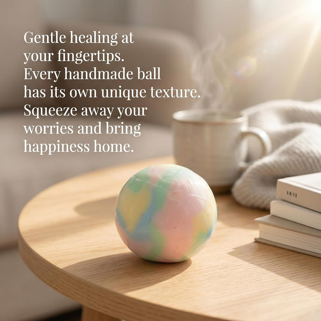 Wax Cracking Squishy Stress Balls, 12 Pack Handmade Wax Squishy Ball with Crunchy Cracking Shell, Premium Wax Cracking Stress Balls for Stress Relief, Packaged in Elegant Gift Box