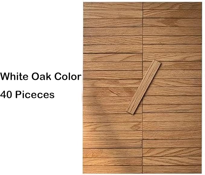 Dollhouse Flooring, Miniature Simulation Wood Flooring, 1/12 1/6 Dollhouse Floor DIY, Dollhouse Wood Floor, Miniature Dollhouse Wood Flooring, Veneer (40PCS) (Walnut Color)