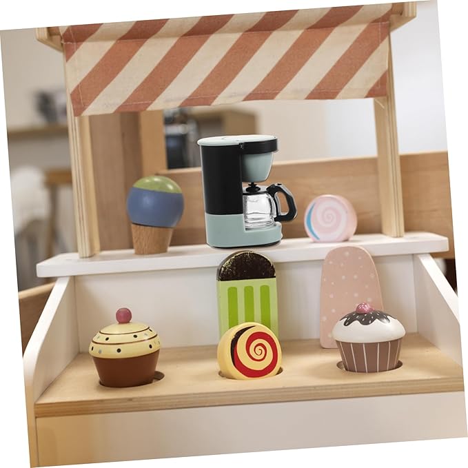 SEWOART Miniature Coffee Maker for Dollhouse Scale Coffee Machine Accessory for Scene Decoration Addition to Tiny House Ornaments and Crafts