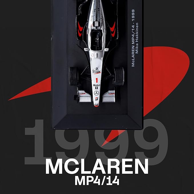LUPPA 1:43 F1 Team MP4/14-1999 Collection Formula 1 Race # Model Inspired by Mika Hakkinen Diecast Collectible Model