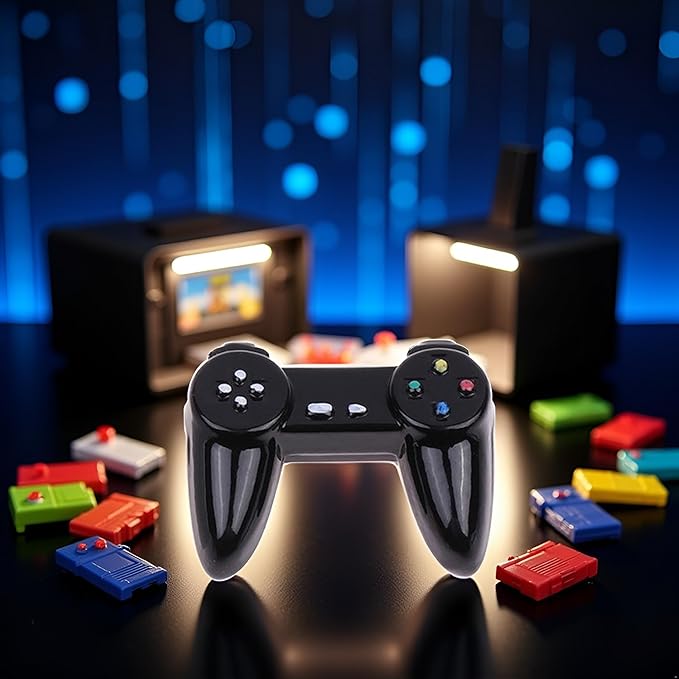 Black Dollhouse Model Gamepad Model Gamepad Dollhouse Wireless Game Controller Dollhouses Decoration 1:12 Dollhouses Décor