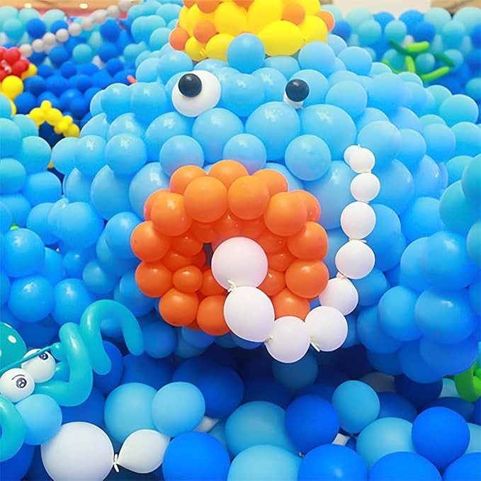 IN-JOOYAA 6 Inch Blue Latex Link Balloon 50 Pcs Quick Link Balloons for Party Decoration