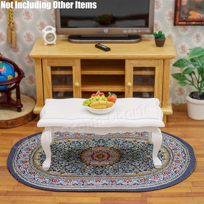 Odoria 1/12 Miniature Rugs and Carpet Dollhouse Decoration Accessories, Blue