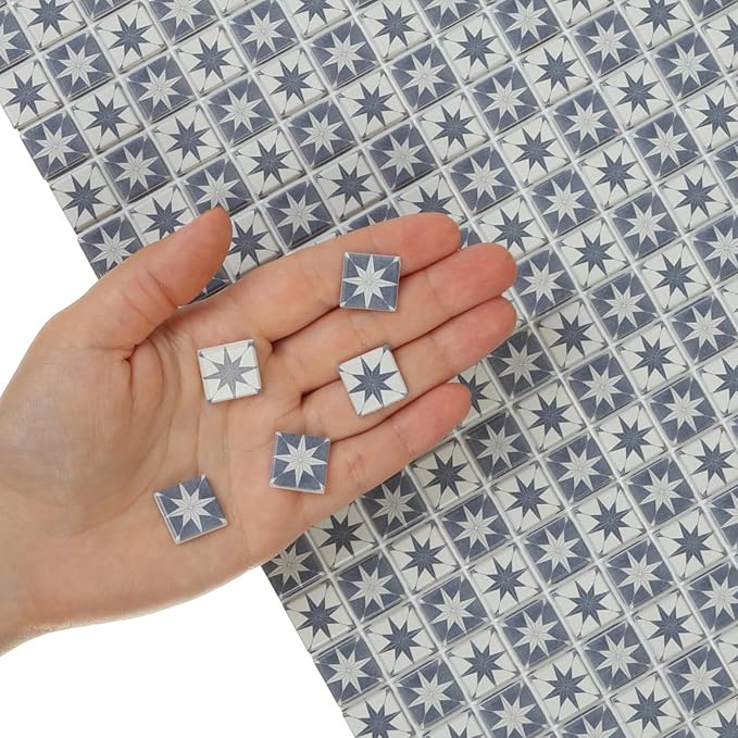 150 pcs, Dollhouse Flooring, 1:12 Scale Doll House Tiles, Miniature Checkerboard Floor, REDUCIO! (Starfall Mosaic)
