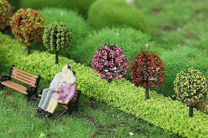 OrgMemory 90Pcs Model Trees, Miniature Plants Train Scenery Artificial Fake Trees Model Railroad Scenery, Diorama Supplies, DIY Scenery Landscape