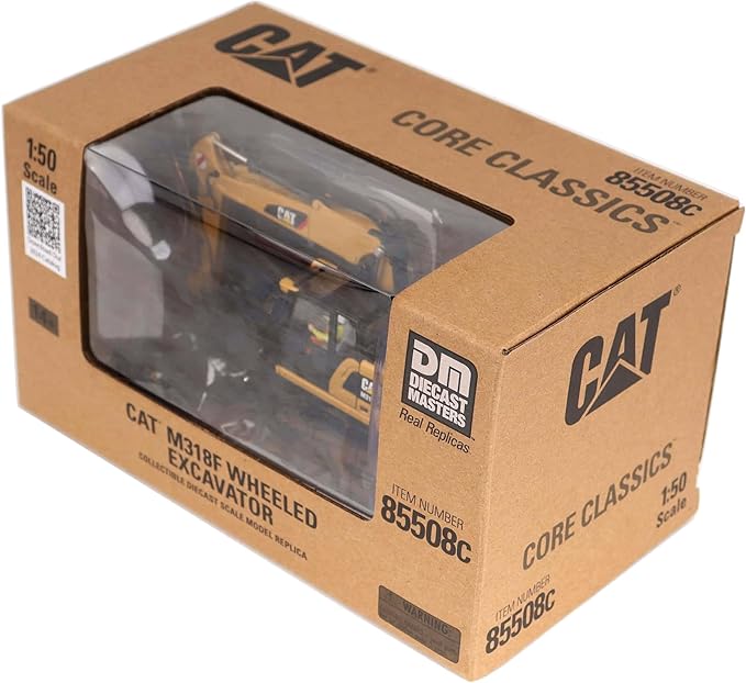 1:50 Scale Cat M318F Wheeled Excavator | Core Classics Series Cat Trucks & Construction Equipment | 1:50 Scale Model Diecast Collectible Model 85508C
