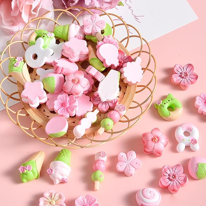Cayway 13 PCS Mini Resin Flowers, Micro Landscape Miniature Flower, Mini Accessories Flowers for DIY Art Crafts, Zen Garden, Micro Landscaping Decoration