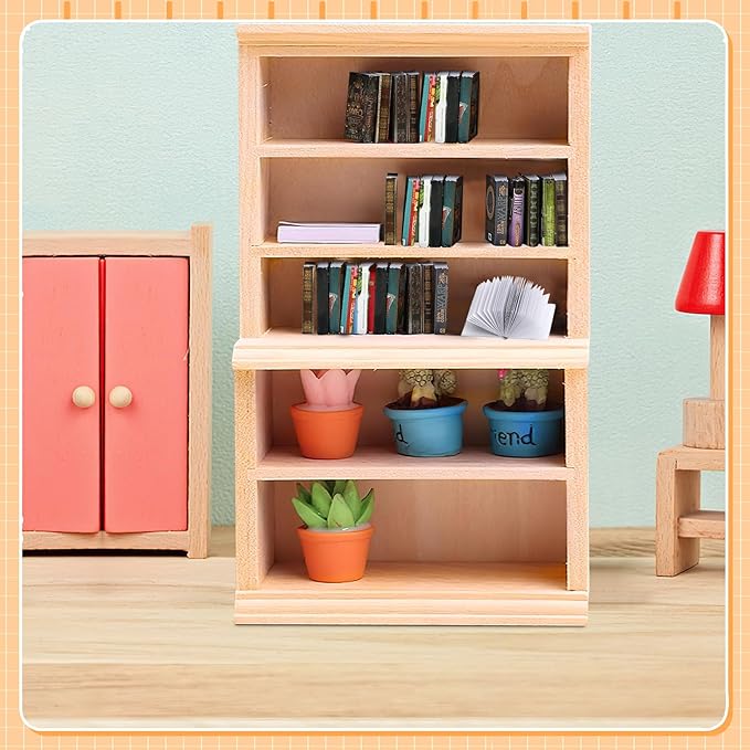 Miniatures Books, 24pcs Dollhouse Books, 1:12 Scale Tiny Books Dollhouse Accessories, Anxiety Bookshelf Mini Books, Miniature Dollhouse Decoration
