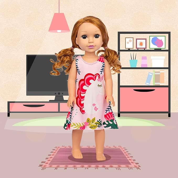 ZITA ELEMENT 10 Sets Fashion 14.5 Inch Girl Doll Clothes and Party Dress for 14 - 14.5 Inch Doll Clothes Outfits and Accessories