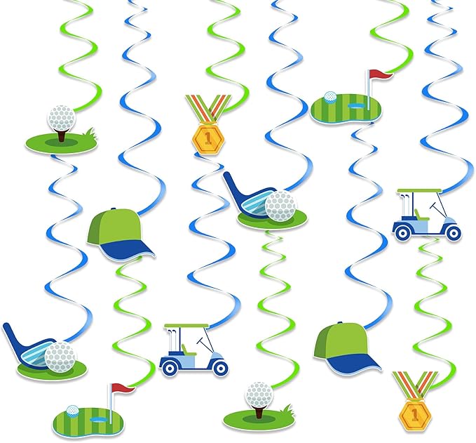 Kaluofan 24PCS Golf Birthday Decorations, Golf Themed Party Decorations for Sports Themed Game Day Birthday Party Favor Supplies