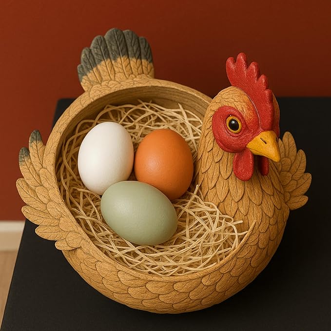 POPLAY 15PCS Wooden Fake Eggs, 3 Colors Wooden Chicken Eggs Faux Eggs for DIY Crafts Egg Painting Chicken Coop