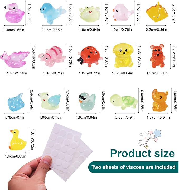 120pcs Tiny Resin Animals Figures to Hide Mini Resin Animals Bulk for Miniature Fairy Garden Accessories Micro Landscape Aquarium Potted Decoration